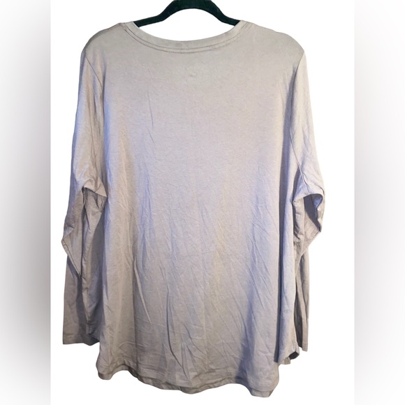 Ava & Viv™ Women's Plus Size Long Sleeve Relaxed T-Shirt Size 2X (20W/22W) Plum - Picture 7 of 10